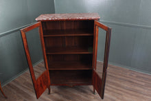 Load image into Gallery viewer, French Walnut Inlaid Marble Topped Cabinet c.1890