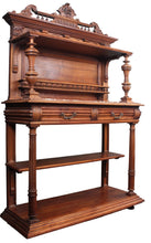 Load image into Gallery viewer, French Walnut Marble Top Server c.1890