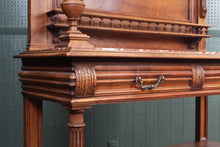 Load image into Gallery viewer, French Walnut Marble Top Server c.1890