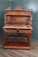 Load image into Gallery viewer, French Walnut Marble Top Server c.1890