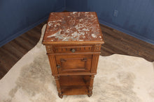 Load image into Gallery viewer, French Walnut MarbleTop Chevet c.1890