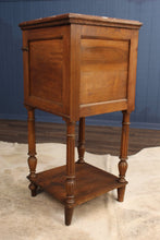 Load image into Gallery viewer, French Walnut MarbleTop Chevet c.1890