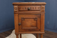 Load image into Gallery viewer, French Walnut MarbleTop Chevet c.1890