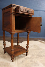 Load image into Gallery viewer, French Walnut MarbleTop Chevet c.1890