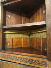Load image into Gallery viewer, Hand Carved English Oak Hanging Corner Cabinet c.1830