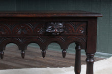 Load image into Gallery viewer, Handcarved Oak Coffee Table c.1890