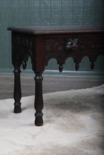 Load image into Gallery viewer, Handcarved Oak Coffee Table c.1890
