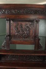 Load image into Gallery viewer, Handcarved Oak European Hallstand c.1900