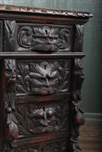 Load image into Gallery viewer, Heavily Carved English Oak Desk c.1890
