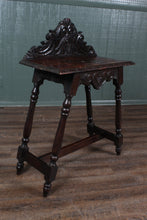 Load image into Gallery viewer, Heavily Carved English Oak Side Table c.1890