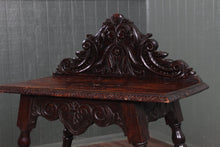 Load image into Gallery viewer, Heavily Carved English Oak Side Table c.1890