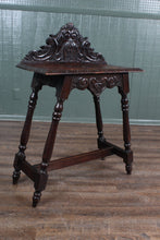 Load image into Gallery viewer, Heavily Carved English Oak Side Table c.1890