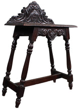 Load image into Gallery viewer, Heavily Carved English Oak Side Table c.1890