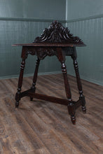 Load image into Gallery viewer, Heavily Carved English Oak Side Table c.1890