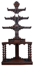 Load image into Gallery viewer, Heavily Carved French Oak Hallstand c.1890