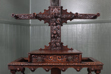 Load image into Gallery viewer, Heavily Carved French Oak Hallstand c.1890