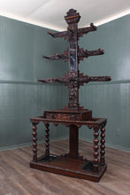 Load image into Gallery viewer, Heavily Carved French Oak Hallstand c.1890