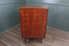 Load image into Gallery viewer, Homeworthy Mid Century Teak And Afromosia Tallboy Chest Of Drawers c.1960