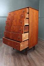 Load image into Gallery viewer, Homeworthy Mid Century Teak And Afromosia Tallboy Chest Of Drawers c.1960