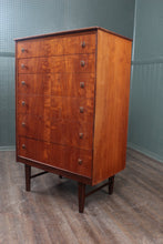 Load image into Gallery viewer, Homeworthy Mid Century Teak And Afromosia Tallboy Chest Of Drawers c.1960