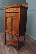 Load image into Gallery viewer, Inlaid Walnut English Cabinet c.1900