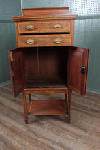 Load image into Gallery viewer, Inlaid Walnut English Cabinet c.1900