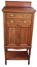 Load image into Gallery viewer, Inlaid Walnut English Cabinet c.1900