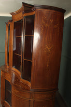 Load image into Gallery viewer, Intricately Inlaid Walnut Cabinet c.1890