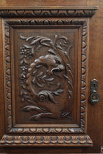 Load image into Gallery viewer, Outstanding English Oak Mirrored Sideboard c.1900
