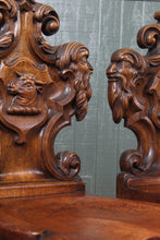 Load image into Gallery viewer, Pair of English Oak Hall Chairs c.1830