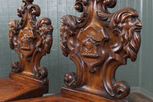 Load image into Gallery viewer, Pair of English Oak Hall Chairs c.1830