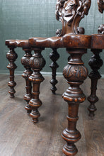 Load image into Gallery viewer, Pair of English Oak Hall Chairs c.1830