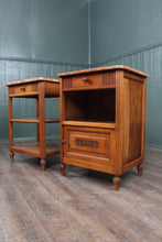 Load image into Gallery viewer, Pair French Oak Chevets c.1930