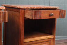Load image into Gallery viewer, Pair French Oak Chevets c.1930