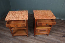 Load image into Gallery viewer, Pair French Oak Chevets c.1930
