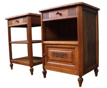 Load image into Gallery viewer, Pair French Oak Chevets c.1930