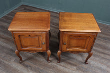 Load image into Gallery viewer, Pair French Oak Side Cabinets c.1920