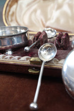 Load image into Gallery viewer, Pair of English Sterling Silver Salt Cellars and Spoons in Box c.1900