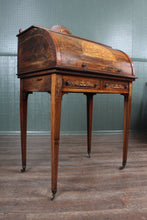 Load image into Gallery viewer, Petite English Inlaid Rosewood Cylinder Desk c.1900