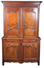 Load image into Gallery viewer, Provincial French Walnut Buffet Deux Corps / Armoire — c.1800