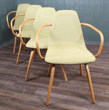 Load image into Gallery viewer, Set of 4 English Bentwood Dining Chairs by "Ton" c.1960