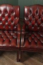Load image into Gallery viewer, Set of 6 Leather Chairs (2 captain 4 side chairs)