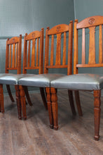 Load image into Gallery viewer, Set of Four English Oak Chairs c.1900
