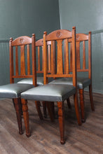 Load image into Gallery viewer, Set of Four English Oak Chairs c.1900