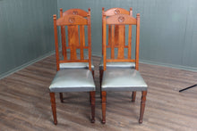 Load image into Gallery viewer, Set of Four English Oak Chairs c.1900