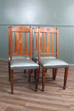 Load image into Gallery viewer, Set of Four English Oak Chairs c.1900