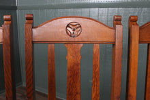 Load image into Gallery viewer, Set of Four English Oak Chairs c.1900