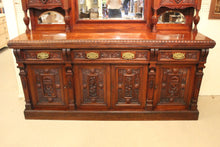 Load image into Gallery viewer, Superb English Mahogany Mirror Backed Sideboard c.1900