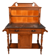 Load image into Gallery viewer, Victorian English Oak Washstand c.1900 - The Barn Antiques
