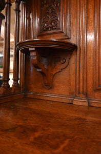 Fantastic English Oak Mirrored Sideboard - The Barn Antiques